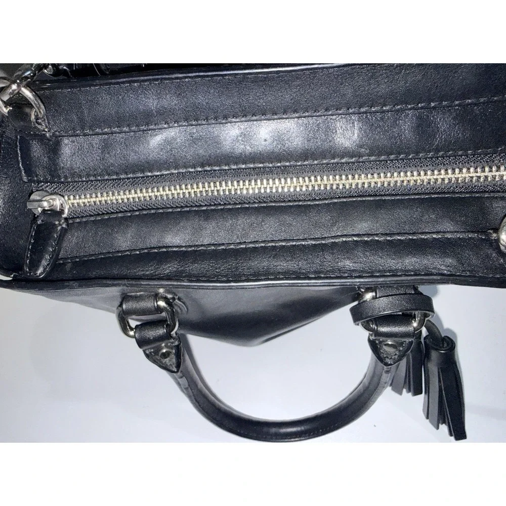 COACH Legacy Leather Mini Tanner‎ Black Crossbody Tote Bag 48894  1